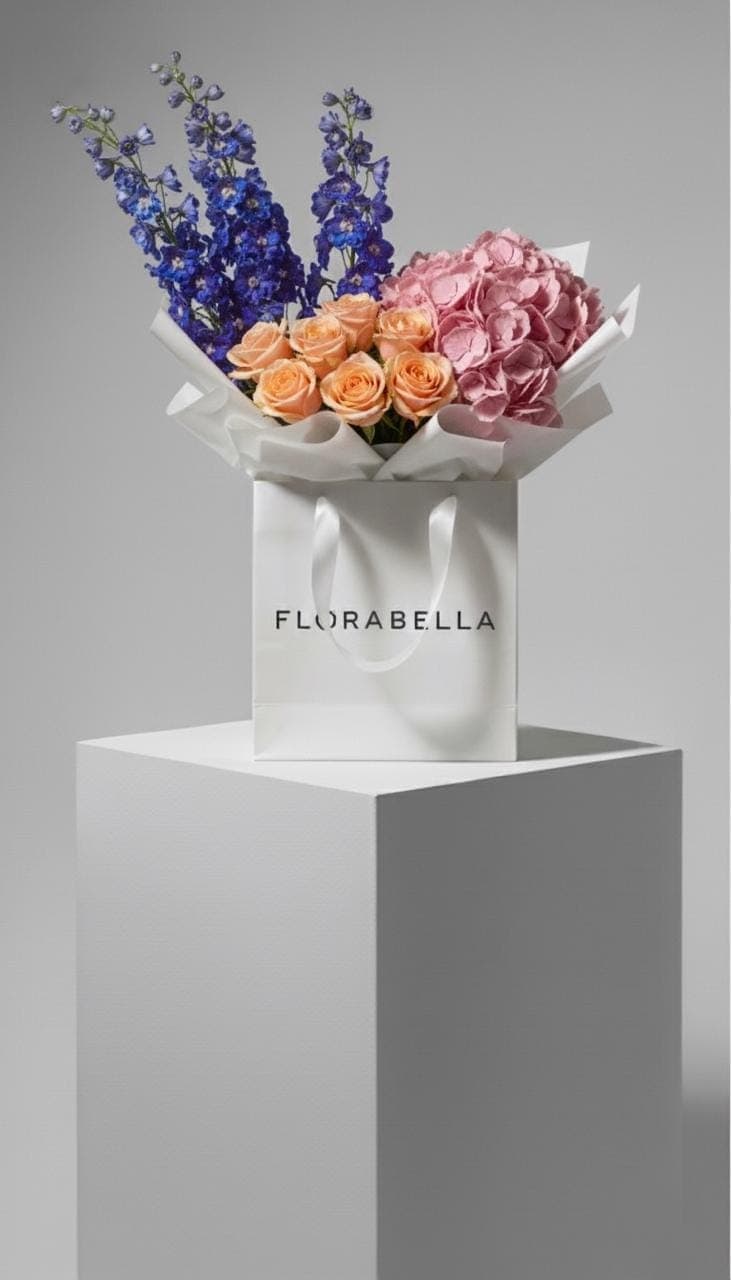 Delphinium & Rose Bouquet