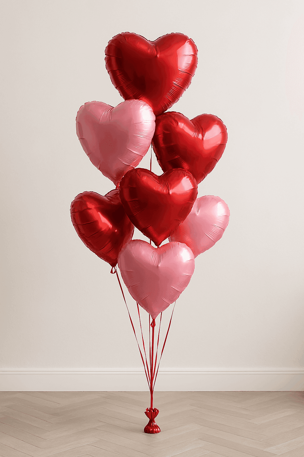 Heart Balloons Pink And Red