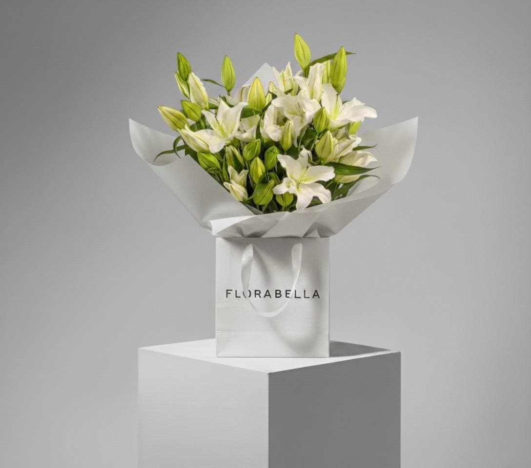 White Oriental Lily Bouquet